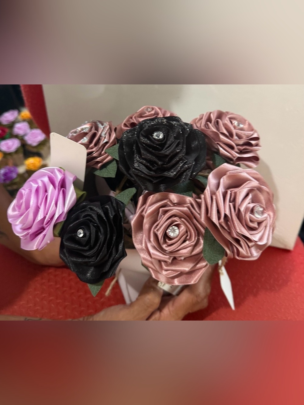 Handmade Eternal Ribbon Roses Bouquet